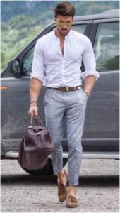 dark grey chinos combination