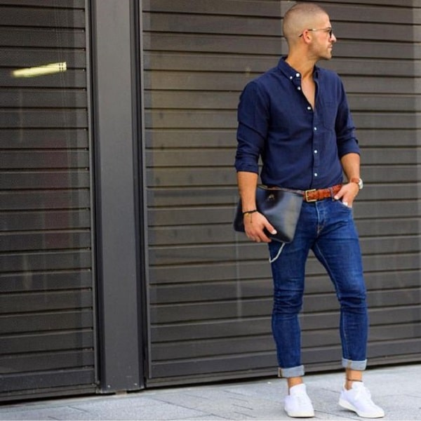 Casual Blue Shirt Combinations: Matching Pants & Jeans - Ok Easy Life